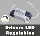 Drivers LED regulables para plafones downlights aparatos iluminación