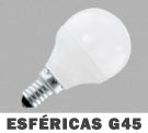 Bombillas LED esféricas casquillo E14 G45