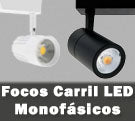 Focos de carril LED monofásicos económicos con un encendido