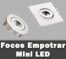 Focos empotrar mini LED en redondo y cuadrado