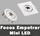 focos downlight LED mini para empotrar en techo