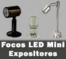 Focos LED mini para expositores y vitrinas