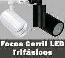 Focos LED de carril trifásicos profesionales para tiendas