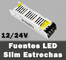 Fuentes de alimentación LED 12V / 24V slim estrechas