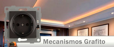 Mecanismos color grafito llave de la luz