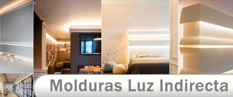 Molduras decorativas para luz indirecta con LED