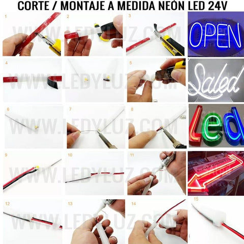 Montaje soldadura neones LED