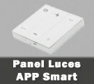 Panel luces LED con la smart app regulables encendidas a distancia