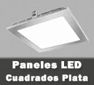 Paneles LED cuadrado en color plata para empotrar