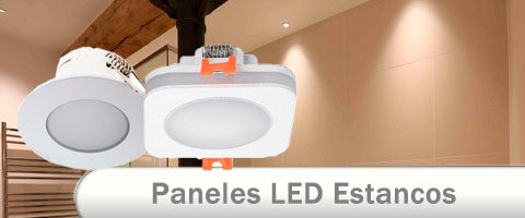 Paneles downlight LED estancos