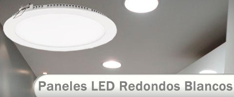 Paneles LED redondos blancos extraplanos techo