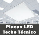 Paneles LED de techo técnico para oficinas encastrable en las placas