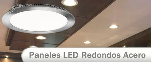 Panel redondo LED acero Inox