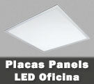 Placas paneles LED oficina techo técnicos