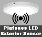 Plafones LED exterior con detector de movimiento para entradas