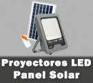 Proyectores LED con panel placa solar