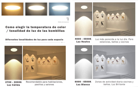 Tonalidades de luz bombillas LED