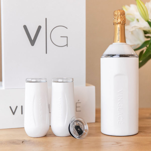 Vinglacé® Wine Bottle Insulator & 2 Glass Gift Set