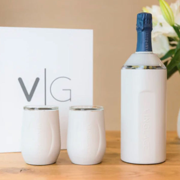 Vinglacé Glass Lined Tumbler White