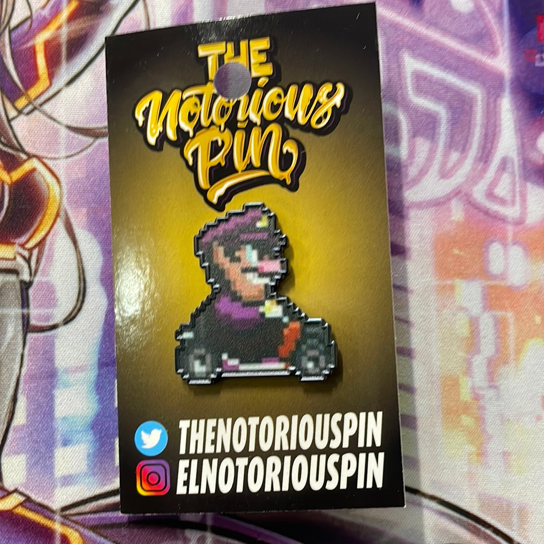 Waluigi Mario Kart SNES PIN