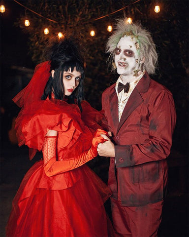 Halloween Couple Costume Idea: DIY Beetlejuice and Lydia 