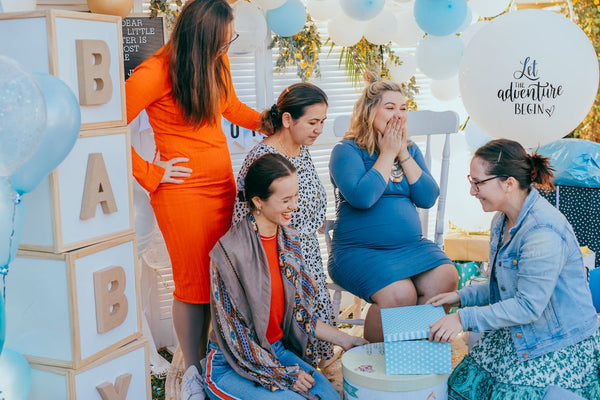 Group of friends at a baby shower