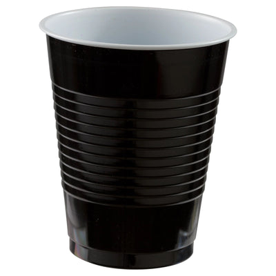 18 Oz. Plastic Cups, 50 Count. - Black