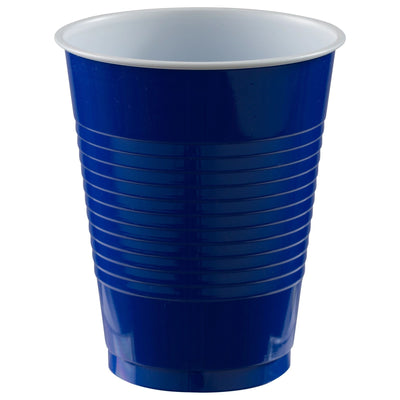 18 Oz. Plastic Cups, 50 Count. - Bright Royal Blue