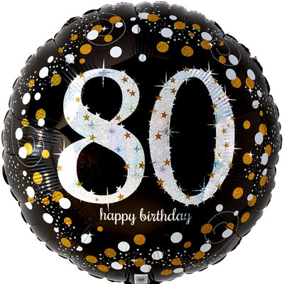 Foil Balloon - Sparkling Birthday 80