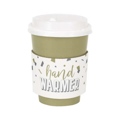 Gold Confetti 14Oz Paper Coffee Cups With Lids, 6 Count