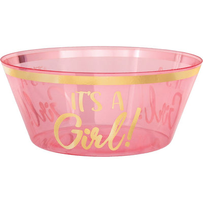 Hot Stamped Plastic Serving Bowl - Girl