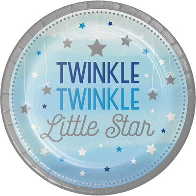 One Little Star Blue Dessert Plates