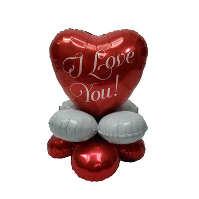 Valentine's Day I Love You Air-Filled Balloon Centerpiece