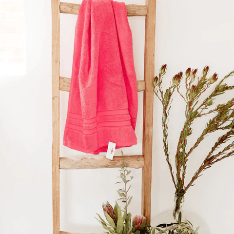 pink organic cotton towel