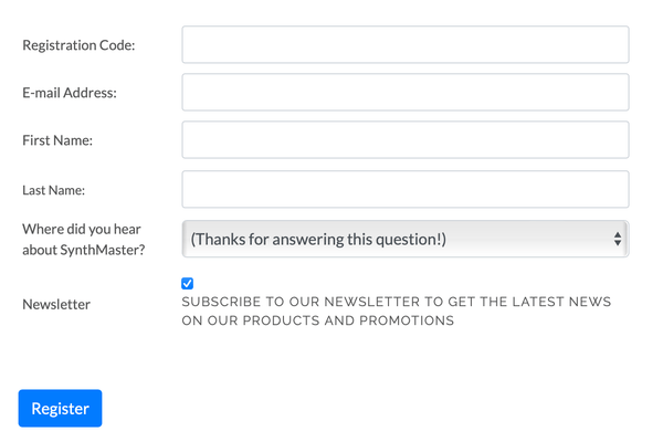 Registering Synthmaster Plugins