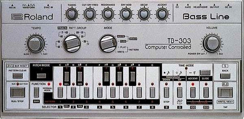 Roland TB303 Synths used in Techno Music