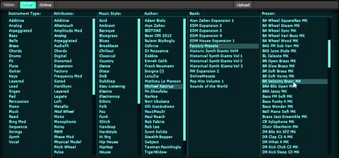 Synth Patch List