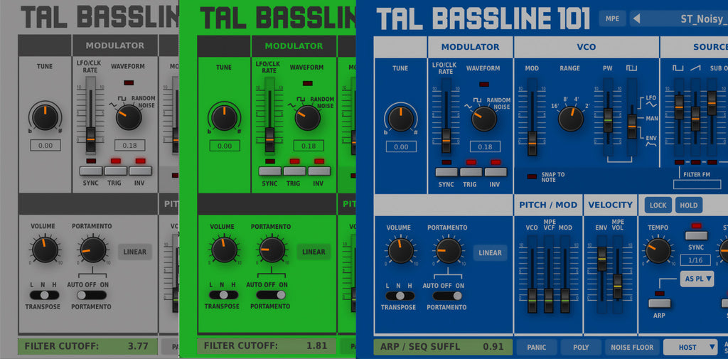 TAL Bassline Skins