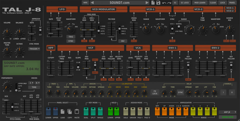 TAL-J8-Synth-Plugin-Main-Panel-no-keys