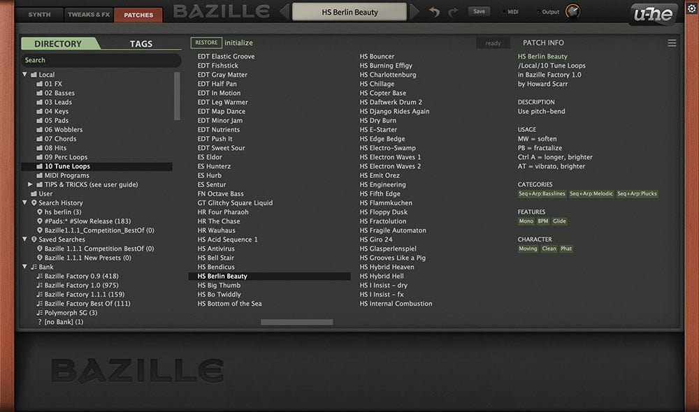 Bazille Preset Manager