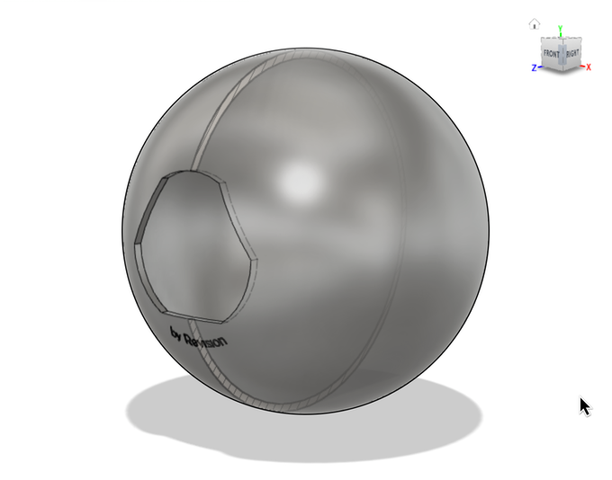 A grey CAD model on a white background depicting the Convex bottle opener. 