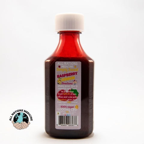 all nations raspberry cheesecake cbd simple syrup 1000mg