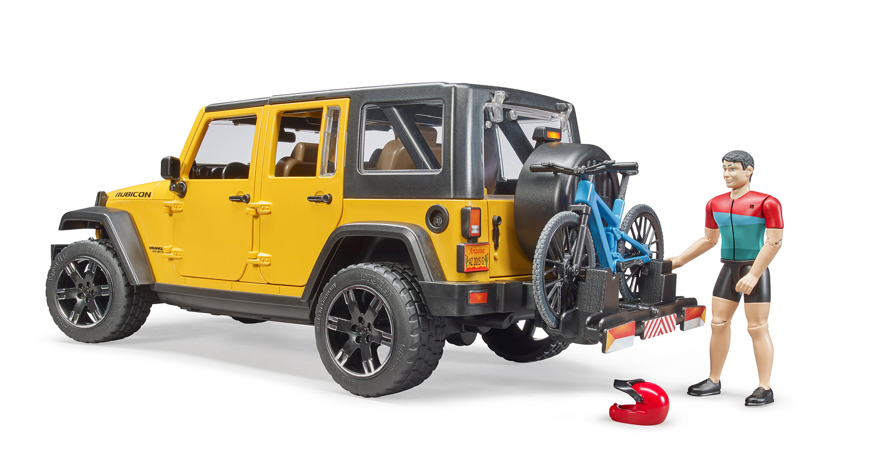 Bruder 02543 Jeep Wrangler Rubicon Unlimited w/ 1 Mountain Bike and Ma –  Bruder Toy Shop
