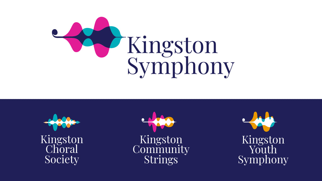 Kingston Symphony Association brand family designed by BmDodo Strategic Design