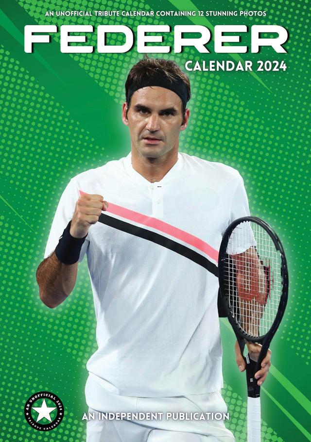 2024 Roger Federer A3 Wall Calendar Athletes Calendars by Call