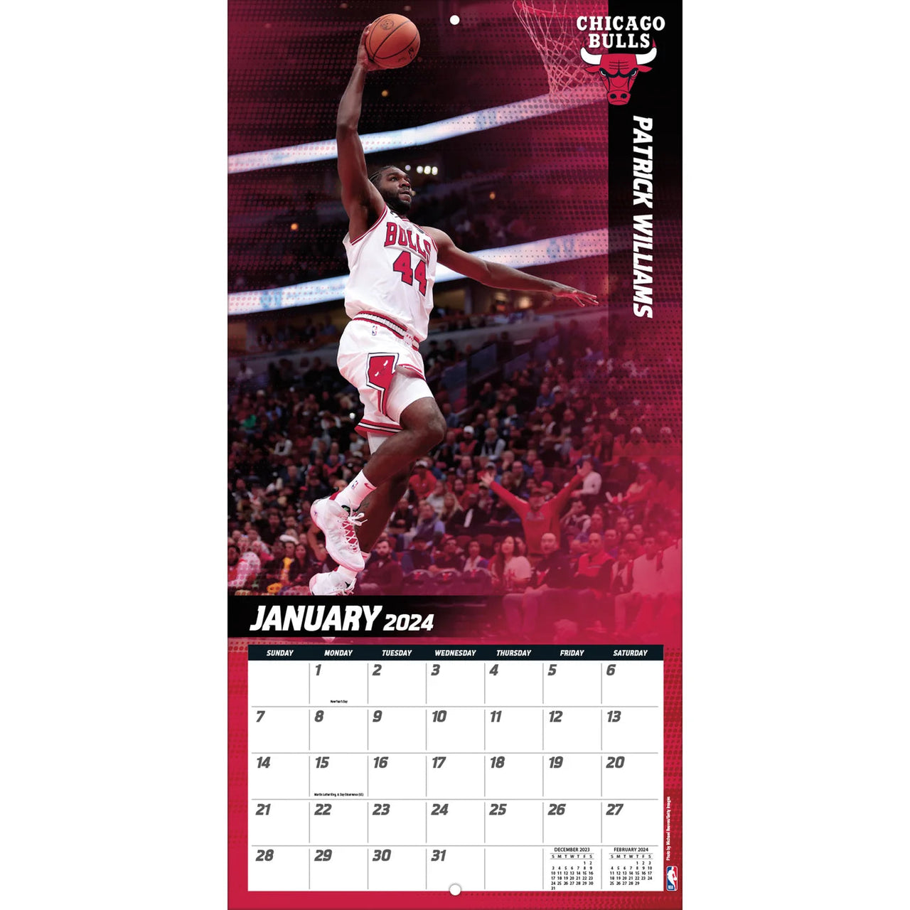 2024 Chicago Bulls Square Wall Calendar Sports Calendars by LANG