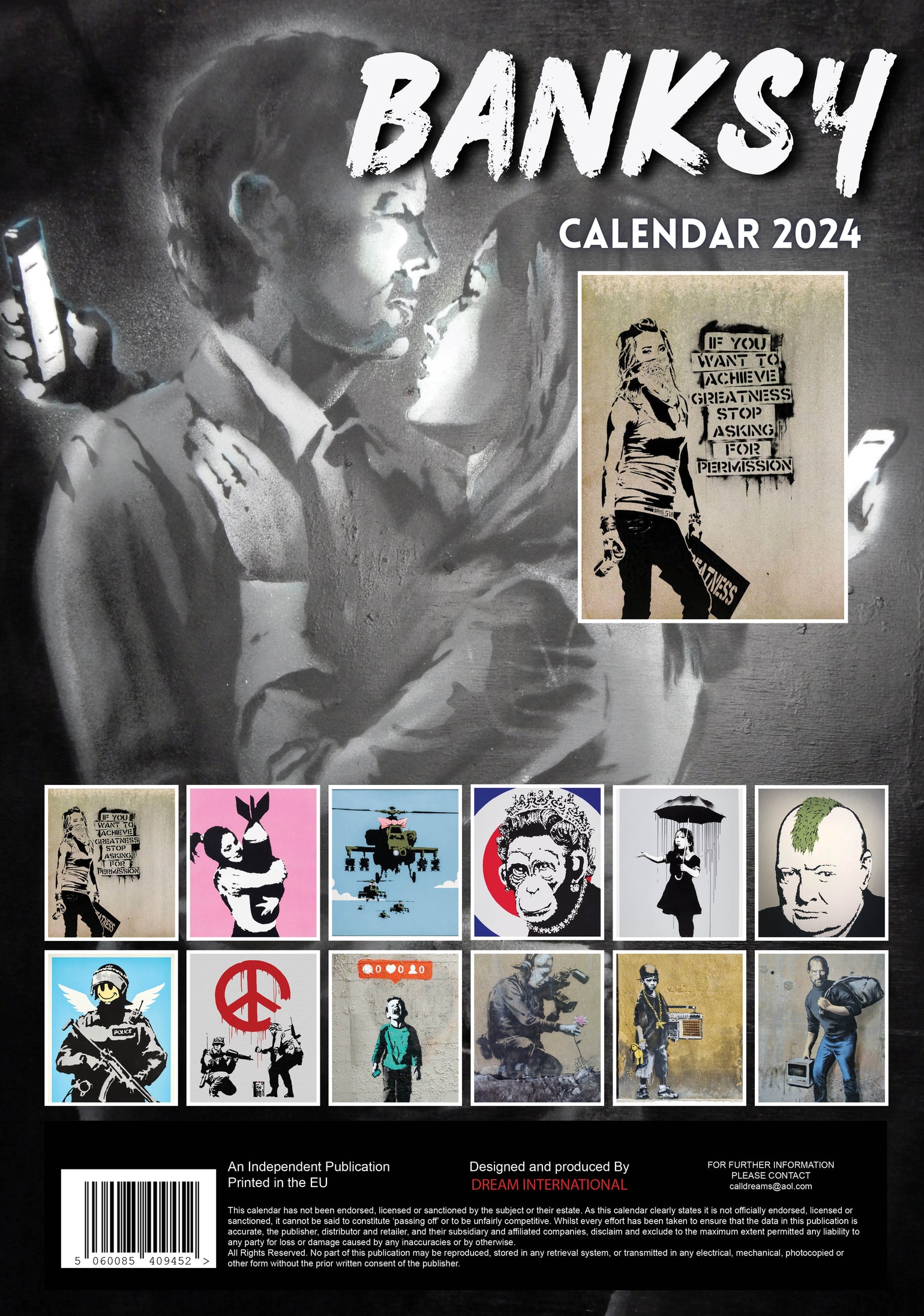 2024 Banksy A3 Wall Calendar
