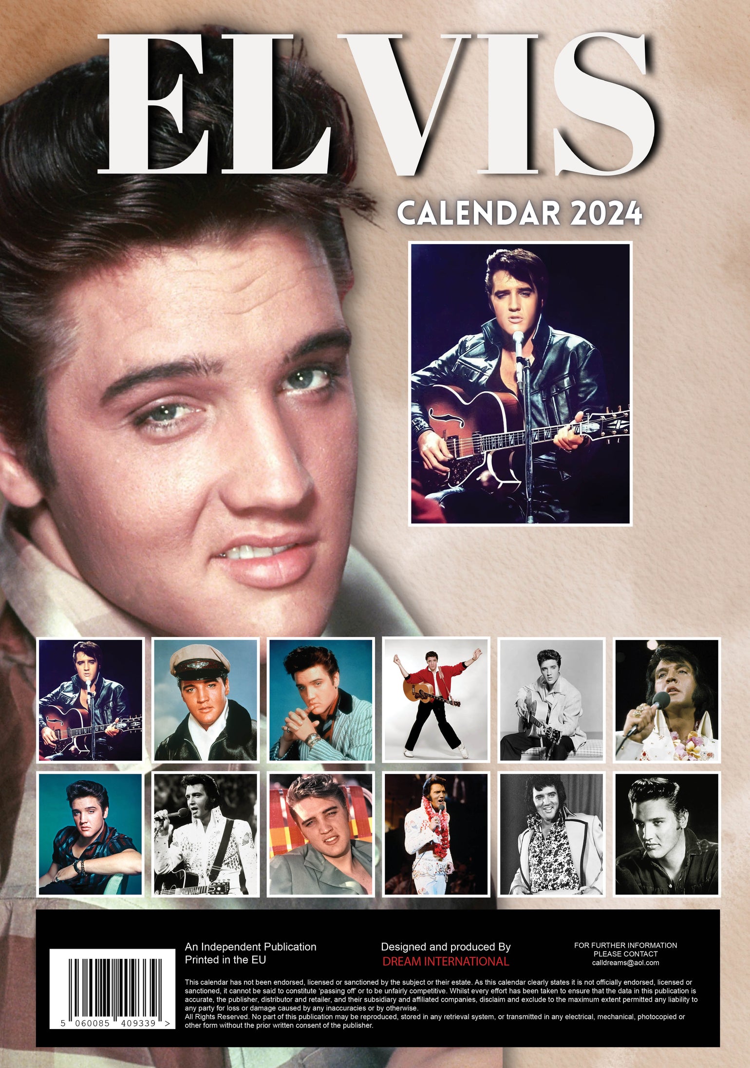 2024-elvis-presley-a3-wall-calendar-music-celebrities-calendars-by