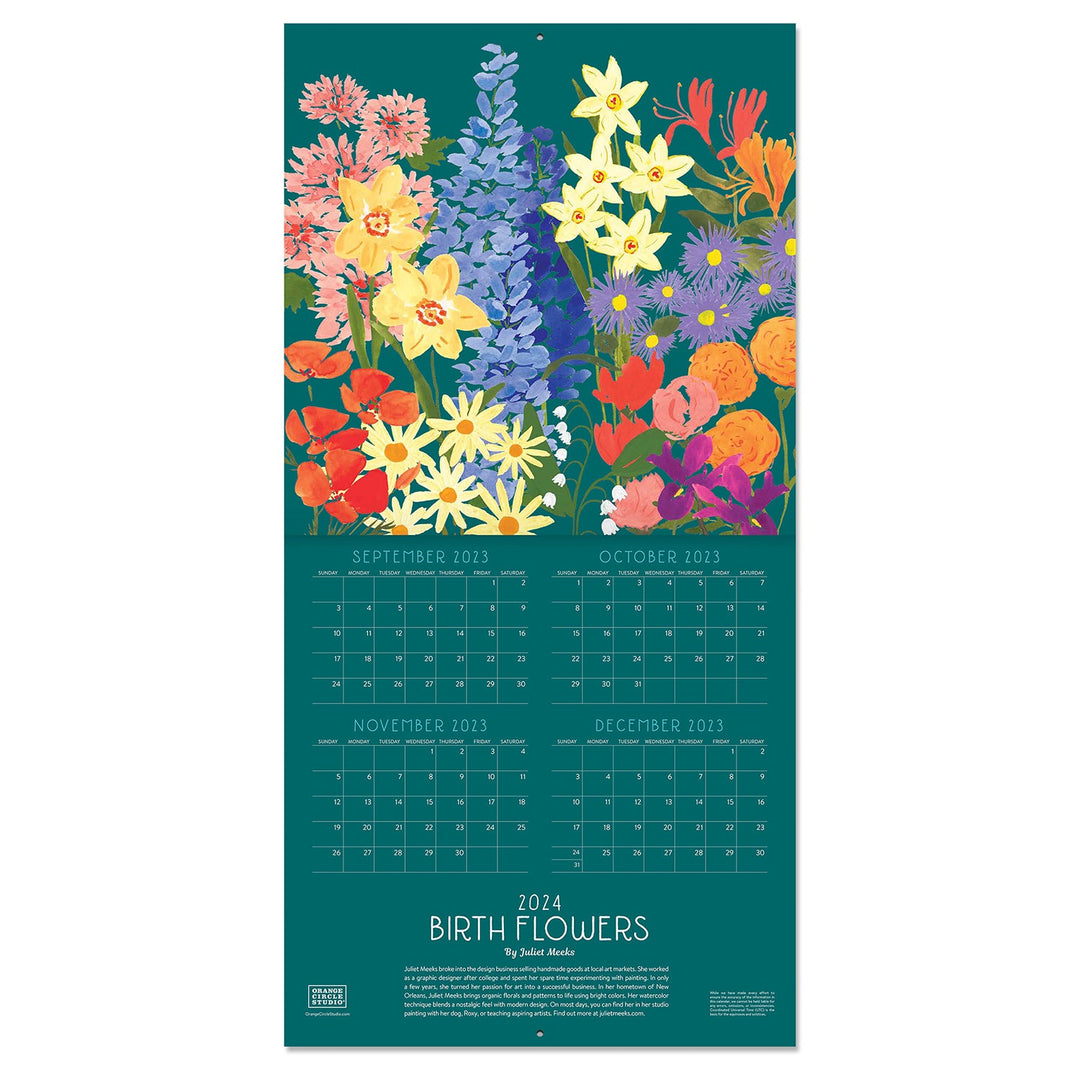 2024 Birth Flowers Square Wall Calendar by Orange Circle Studio