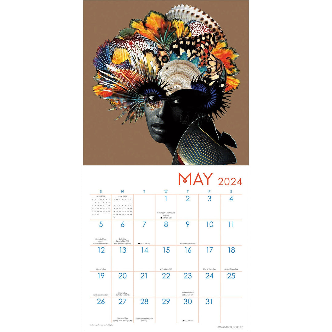 2024 Empower Square Wall Calendar Art Calendars by Amber Lotus
